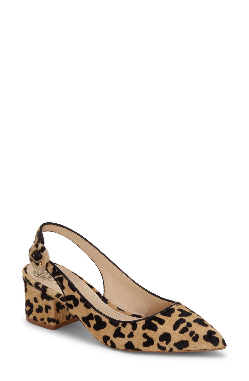 Calf Hair Slingback Pump