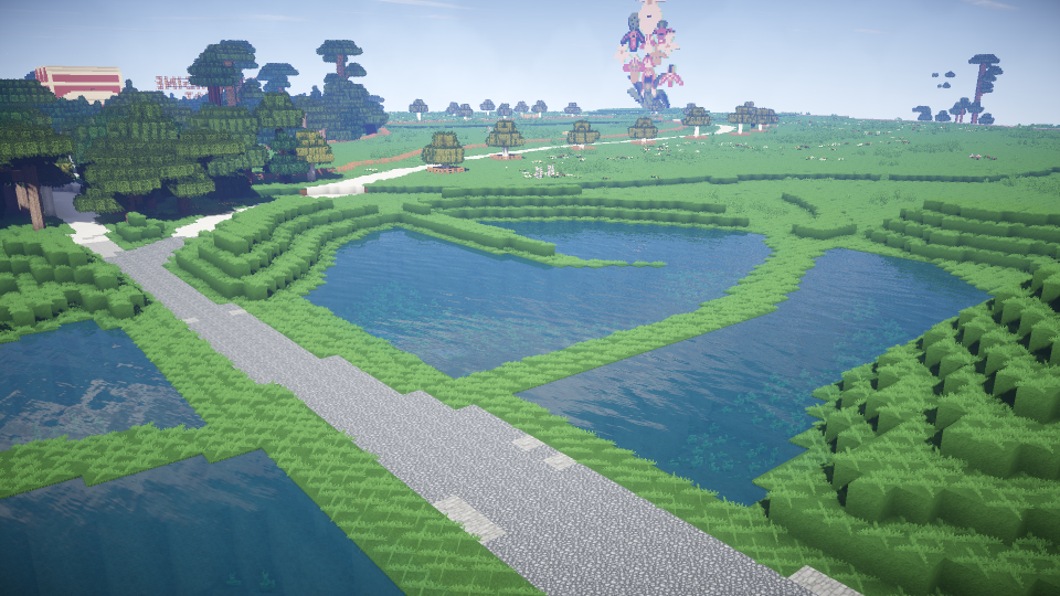 Charles Jencks landforms recreated in Minecraft