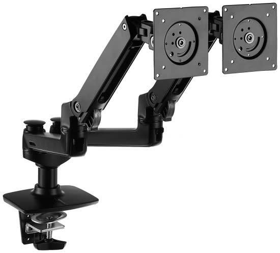 Articulated dual monitor stand