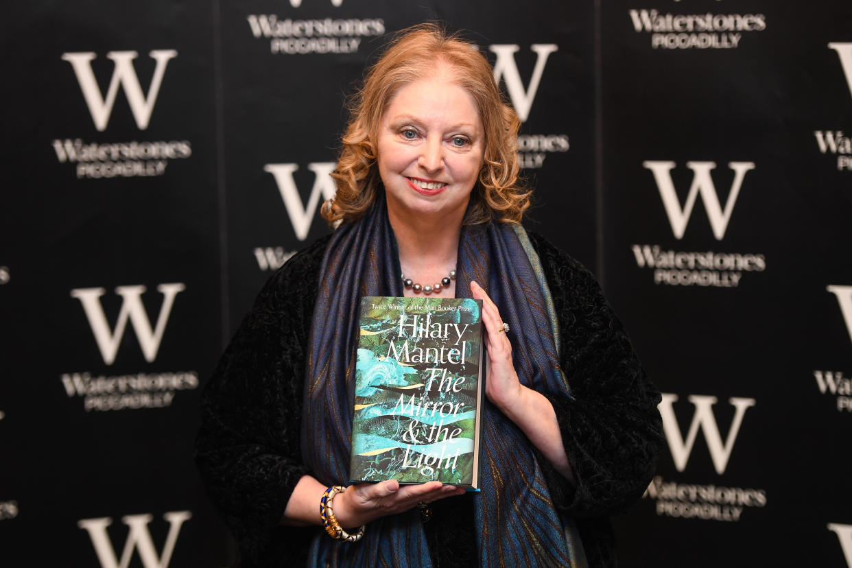 LONDON, ENGLAND - MARCH 04: Hilary Mantel is seen at a book signing for her new book 'The Mirror & the Light' at Waterstones Piccadilly on March 4, 2020 in London, England. The Mirror & The Light is the final book in Hilary Mantel's Wolf Hall trilogy. (Photo by Peter Summers/Getty Images)