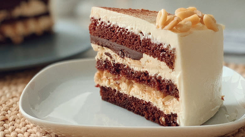 slice of peanut butter cake