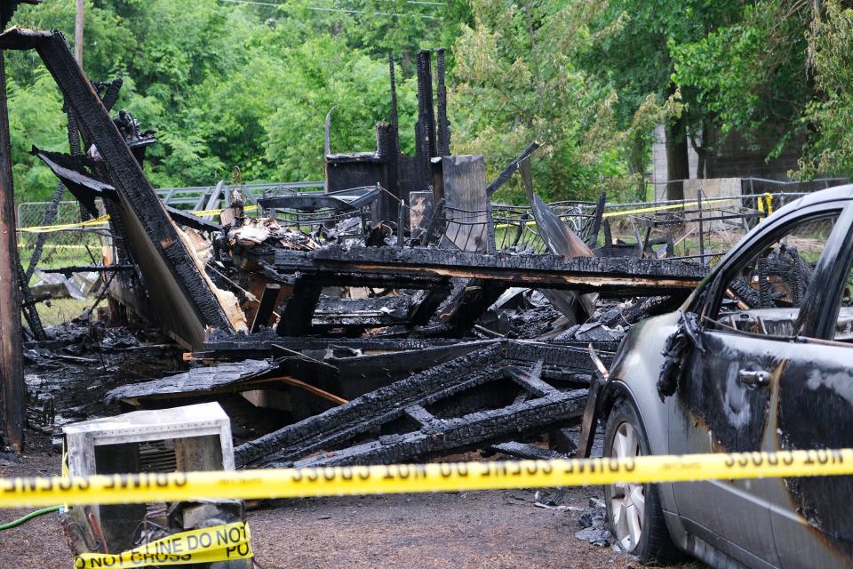 The cause of a fire at 304 S Oak in Crescent that killed three children Sunday is still under investigation.