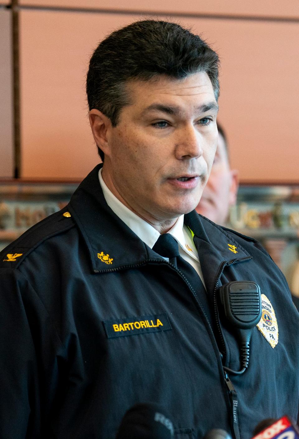 Middletown Township Police Chief Joe Bartorilla speaks at the press conference about the Mohn murder case at the Bucks County Justice Center in Doylestown on Friday, Feb.2, 2024. 

Daniella Heminghaus | Bucks County Courier Times
