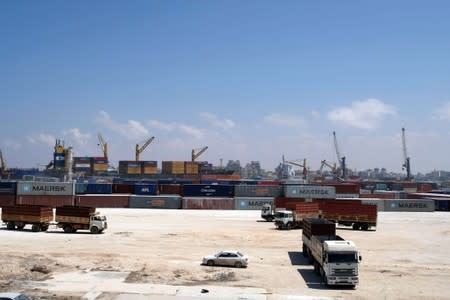 A view of the Administration building of the seaport is seen in Benghazi