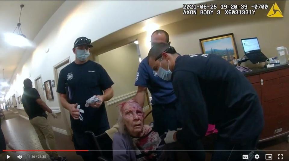 Joann Thompson was beaten with two hangers after wandering into another resident's room at their assisted living facility in Phoenix. Joann, who had dementia, died in a hospital.