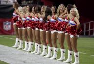 <p>The Arizona Cardinals cheerleaders perform at a half time during the second half of an NFL football game against the San Francisco 49ers, Sunday, Nov. 13, 2016, in Glendale, Ariz. (AP Photo/Rick Scuteri) </p>