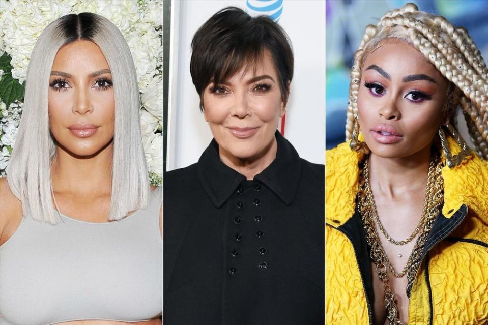 From left: Kim Kardashian, Kris Jenner and Blac Chyna