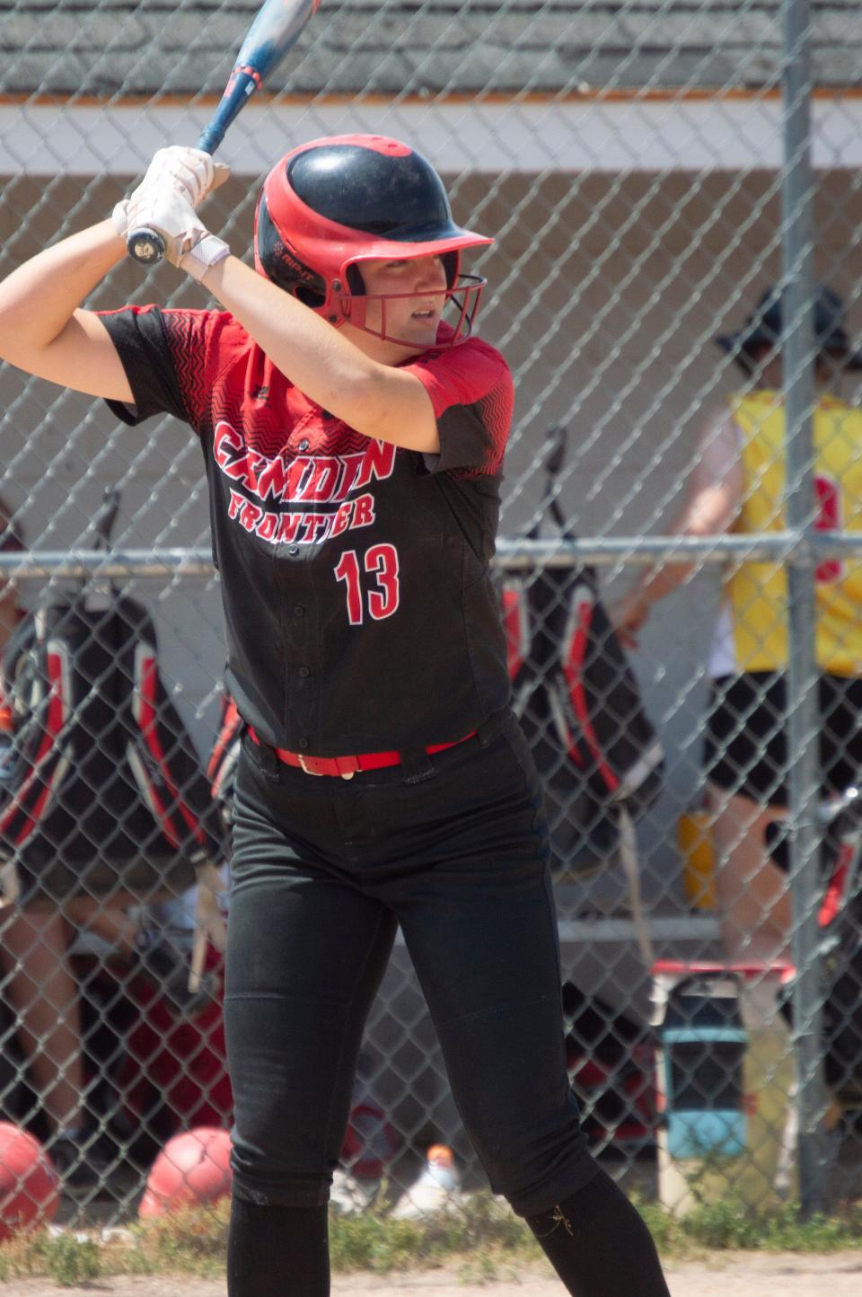 Camden-Frontier senior Lexus Sigler looks to be one of the best batters in Hillsdale County prep softball this season, a candidate for dream team honors and much more.