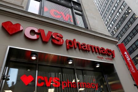 FILE PHOTO: A CVS Pharmacy store is seen in the Manhattan borough of New York City, New York, U.S., November 30, 2017. REUTERS/Shannon Stapleton/File Photo