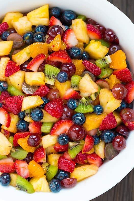 <strong>Get the <a href="http://www.cookingclassy.com/honey-lime-rainbow-fruit-salad/" target="_blank">Honey Lime Rainbow Fruit Salad recipe</a>&nbsp;from Cooking Classy</strong>