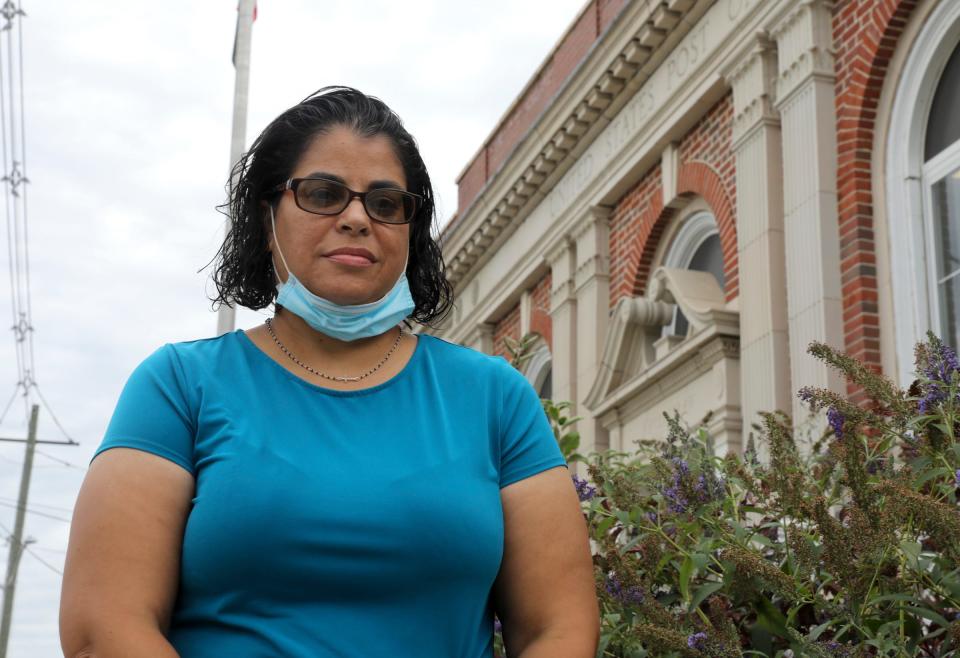 Haveratraw Deputy Mayor Emily Dominguez, photographed at the Haverstraw Post Office on Wednesday, August 19, 2020. 