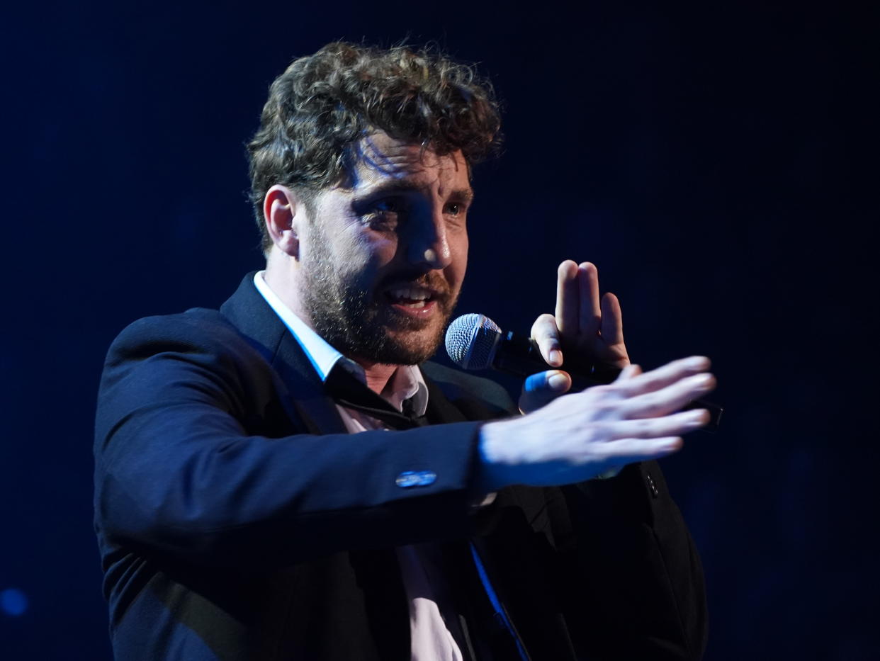 Seann Walsh on stage during An Evening of Comedy for the Teenage Cancer Trust, at the Royal Albert Hall, London. Picture date: Tuesday March 21, 2023. (Photo by James Manning/PA Images via Getty Images)