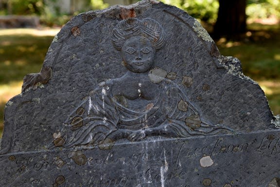 Mary Nasson's tombstone in York, Maine, has been described in local myth as a "witch's grave." But that urban legend obscures the Old Burying Ground's actual ties to the Salem Witch trials.