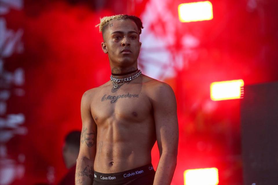 XXXTentacion performs during the second day of the Rolling Loud Festival in downtown Miami on Saturday, May 6, 2017.