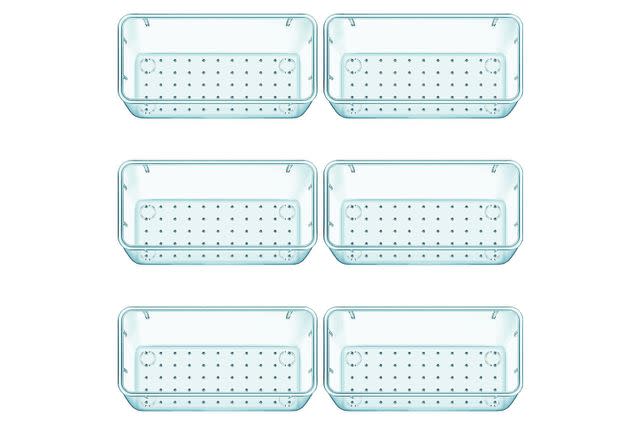 Ruboxa 25 Pcs Clear Plastic Drawer Organizers for Home Organization