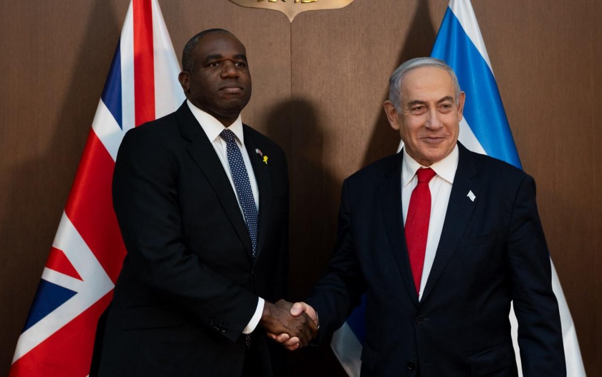 David Lammy and Benjamin Netanyahu