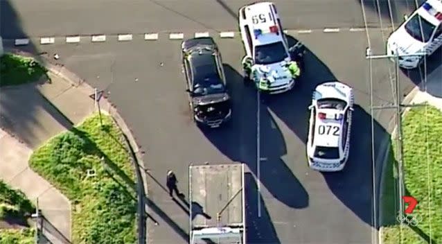 The Melbourne arrest scene. Source: 7News