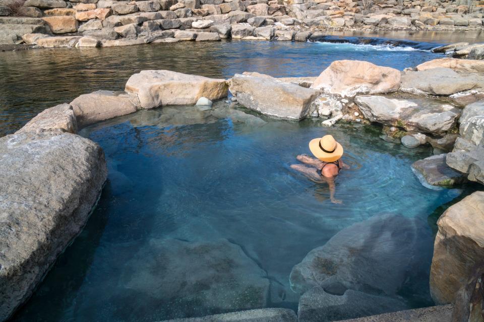 Soaking pool at Pagosa Springs