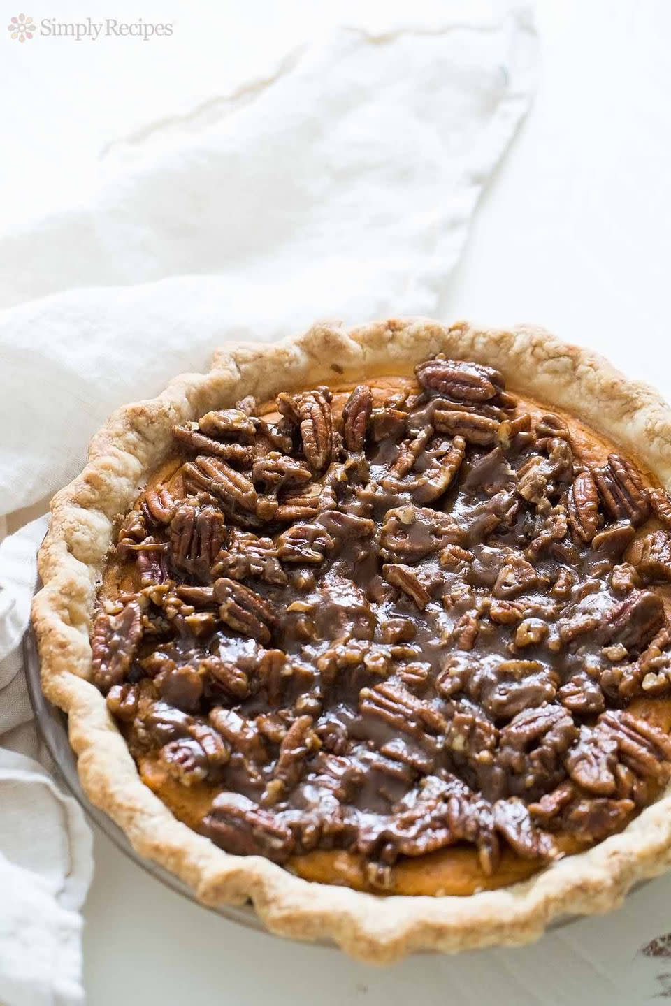 Sweet Potato Pie with Pecan Topping