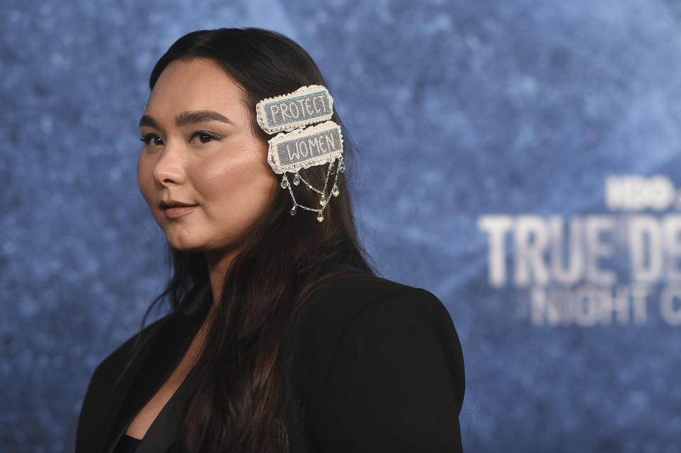 Isabella Star LaBlanc llega a la premiere de "True Detective: Night Country" el martes 9 de enero de 2024, en el Paramount Theater en Los Angeles. (Foto Richard Shotwell/Invision/AP)