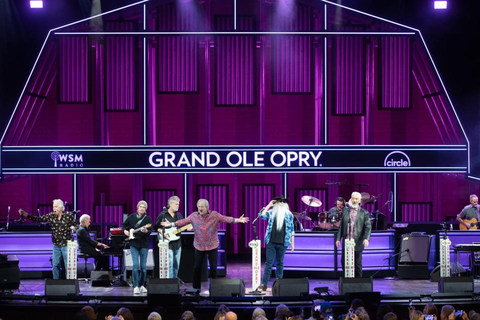 Oak Ridge Boys perform on an upgraded set at Grand Ole Opry