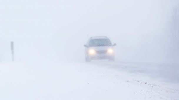 PHOTO: A winter road under a snowstorm in Buffalo, N.Y., in an undated stock photo.  (STOCK PHOTO/Getty Images)