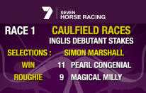 First starters in a difficult race. Pearl Congenial on top selection. Roughie hope Magical Milly.