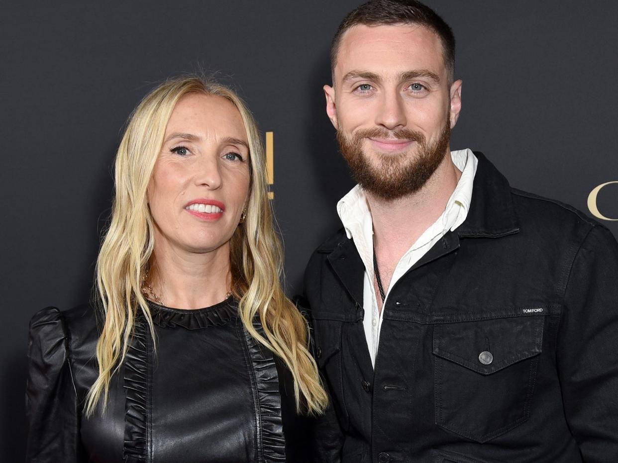 sam and aaron taylor johnson in november 2019