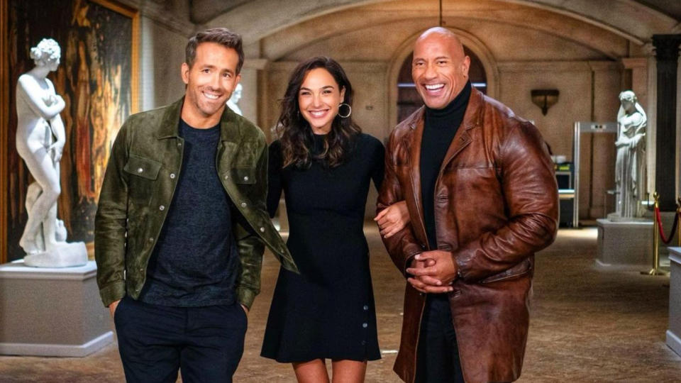 Dwayne Johnson is INTERPOL’s greatest tracker. Gal Gadot is the world’s greatest art thief. Ryan Reynolds is the world’s greatest con man. The combination of all three creates a massive action-comedy helmed by Rawson Marshall Thurber, who has recently worked with Johnson on movies including <em>Central Intelligence</em> and <em>Skyscraper</em>. Universal reportedly balked at the soaring budget, leaving the door wide open for Netflix’s exceedingly deep pockets. It's not yet clear whether it'll be the world's greatest movie.(Credit: Hiram Garcia/Dwayne Johnson/Instagram)