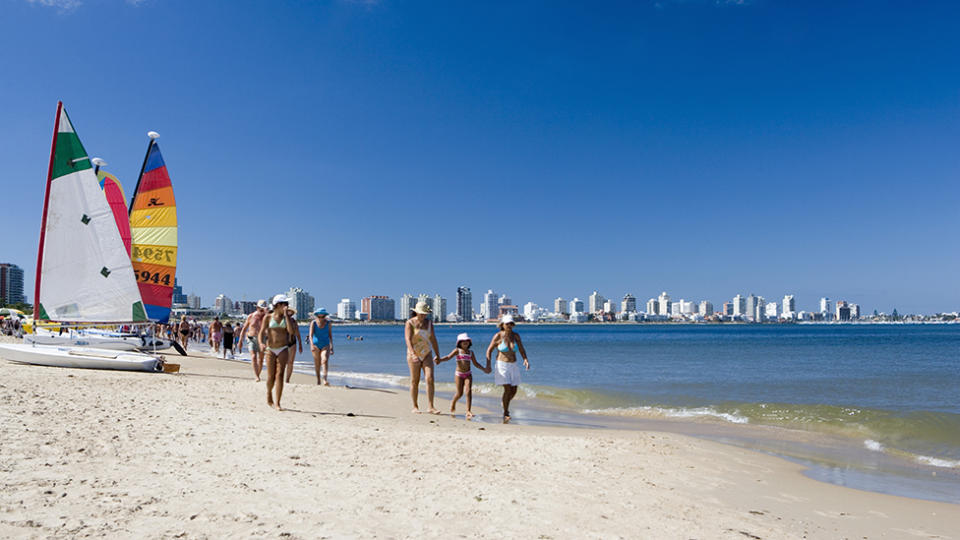 Playa Mansa en Punta del Este, Uruguay