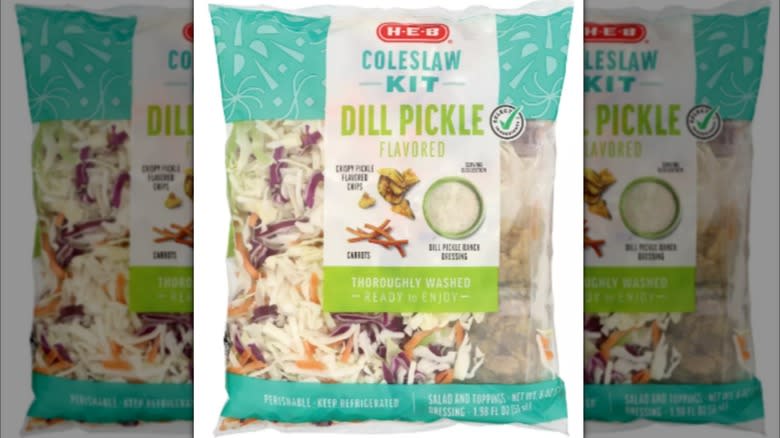 Bag of Dill Pickle Flavored coleslaw
