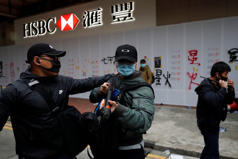 Anti-government New Year's Day demonstration in Hong Kong