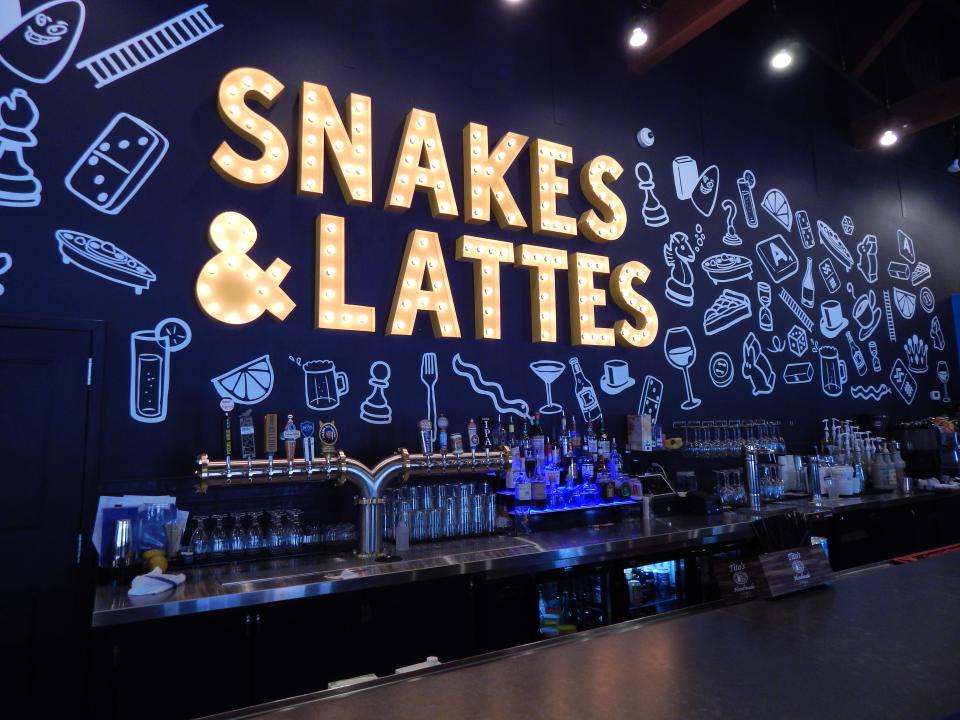 Snakes and Lattes on Mill Avenue in Tempe offers a full coffee and booze bar with food options also on the menu.