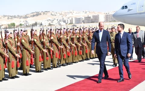 Prince William arrives in Amman, Jordan Prince William Middle East Tour - Credit: Tim Rooke/REX/Shutterstock