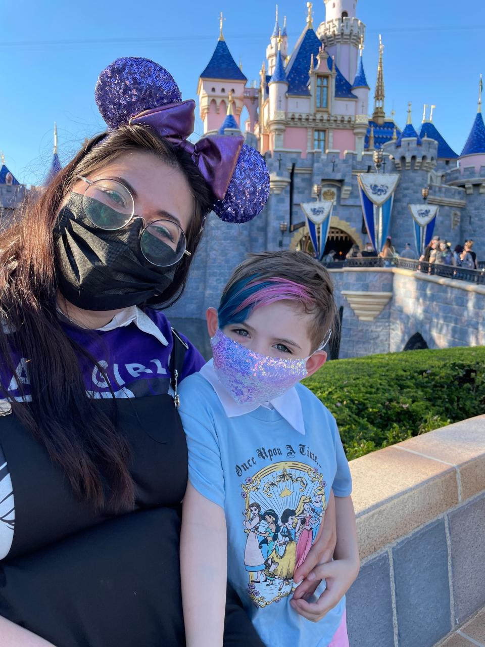 Jolene Vargas and her son at Disneyland.