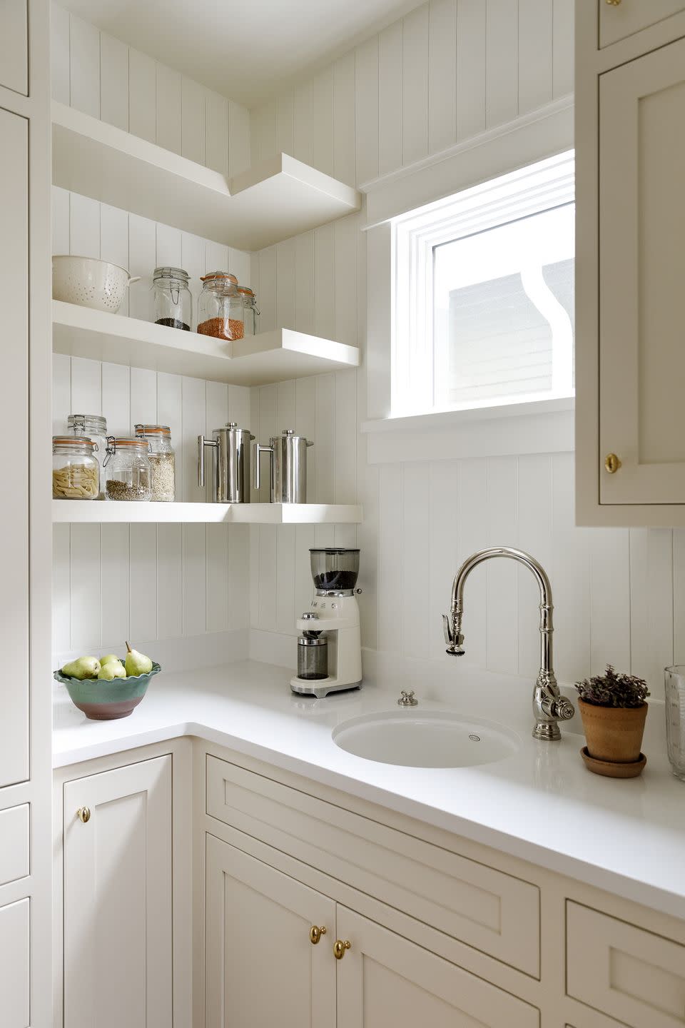 designer kasey fitzgerald small and bright pantry space with prep sink