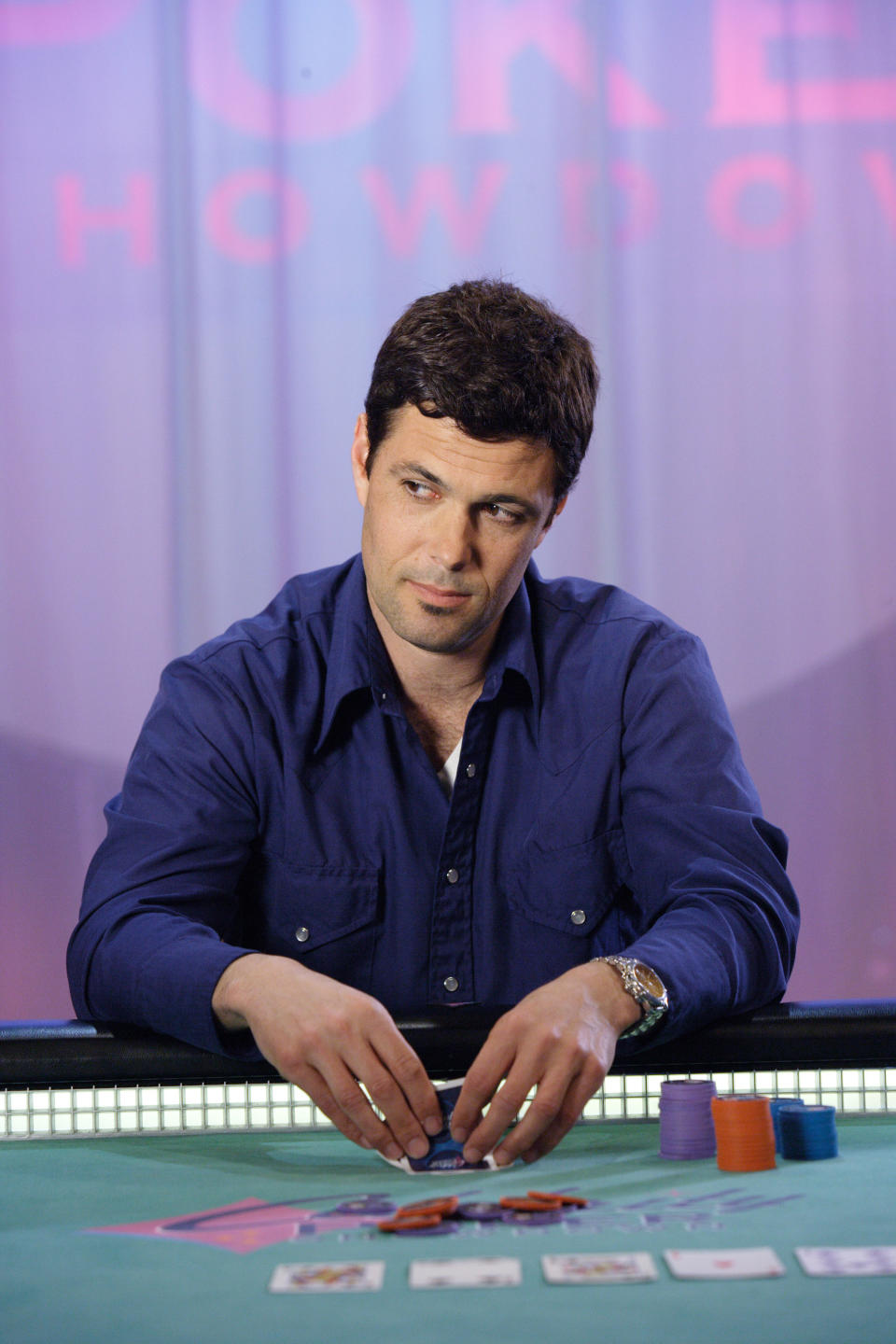 Carlos Bernard playing poker