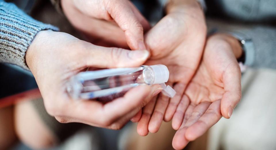 Hand sanitisers still available online. (Getty Images) 