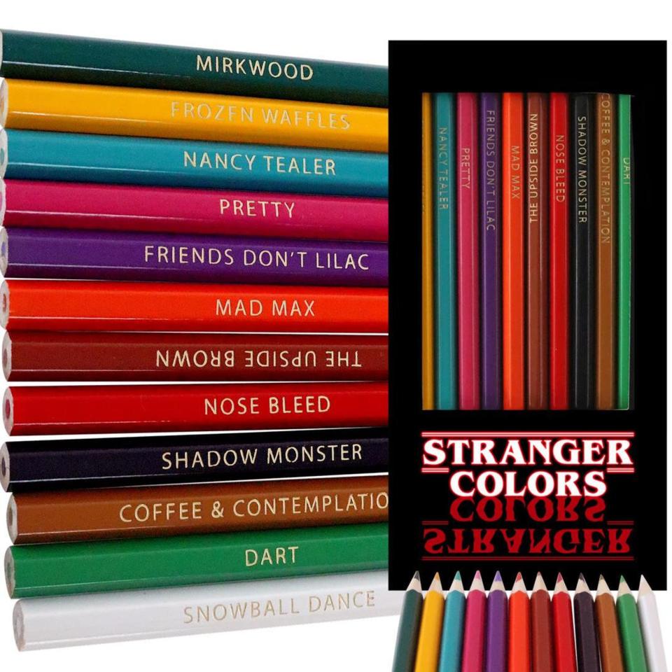 Stranger Things pencil crayons