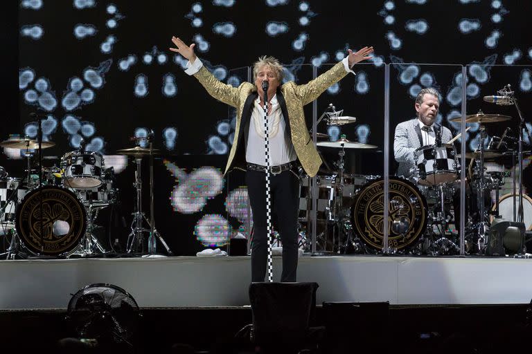 Rod Stewart generó una fiesta en el estadio GEBA, en 2018, y quiere repetir la experiencia