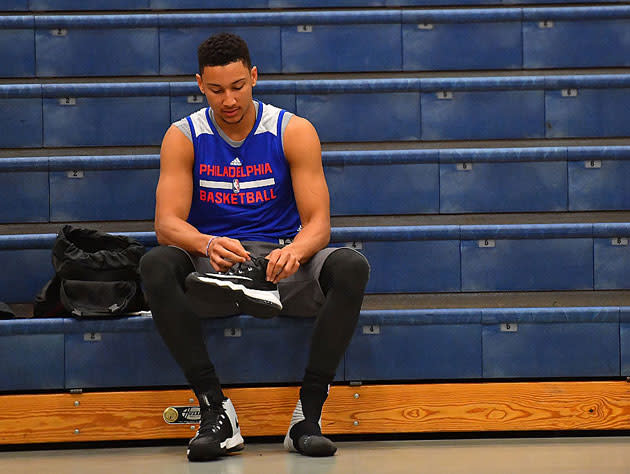 Ben Simmons puts on his point guard shoes. (Getty Images)