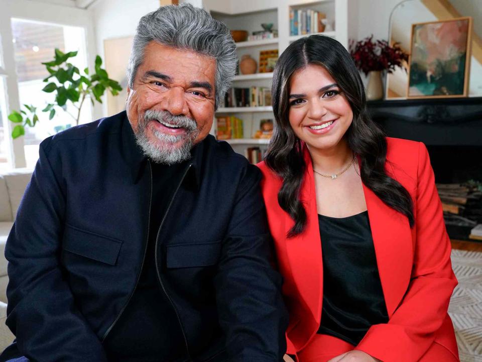 <p>Nicole Weingart/NBC/Getty</p> George Lopez and his daughter Mayan Lopez on the 