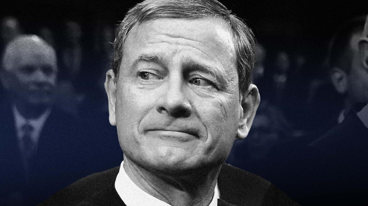 Chief Justice John Roberts' opinion in June Medical Services v. Russo gives lower courts the argument to roll back protection of abortion rights. (Photo: Illustration: Damon Dahlen/HuffPost; Photos: AP)