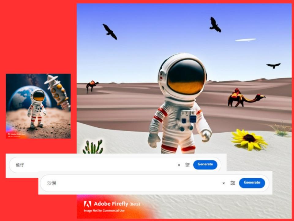 Adobe自動生成圖像服務「Firefly」已經支援超過100種語言文字指令，其中包含繁體中文