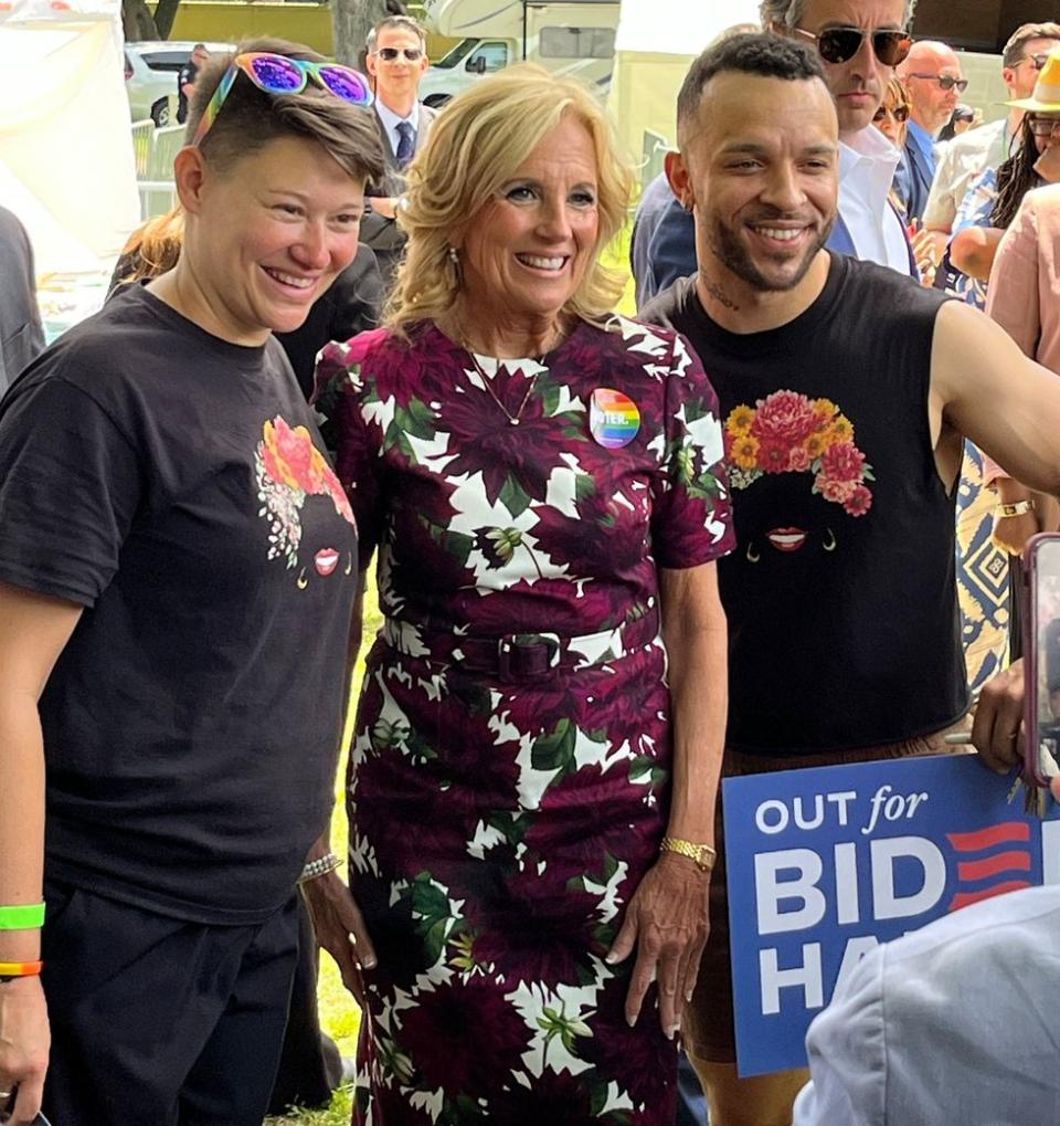 Pittsburgh LGBTQ Pride festival surprise FLOTUS visit press pool writer Christopher Wiggins