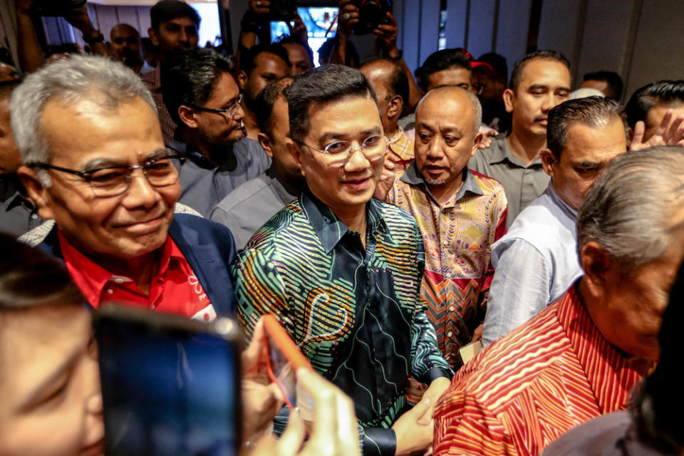 Datuk Seri Azmin Ali is pictured at Sheraton Hotel February 23, 2020. — Picture by Firdaus Latif