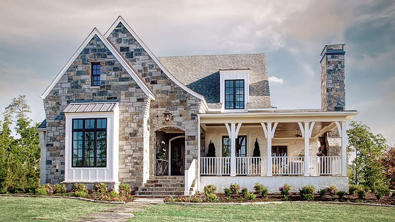 <p>Featuring a stone facade, this house plan captures English-cottage style and gives it a modern update. With two floors totaling more than 3,400 square feet, there's plenty of room and privacy for the whole family. <a href="https://houseplans.southernliving.com/plans/sl1561?utm_source=realsimple.com&utm_medium=internal&utm_campaign=RSPBFCM2021" rel="nofollow noopener" target="_blank" data-ylk="slk:Take the Grand Tour;elm:context_link;itc:0;sec:content-canvas" class="link ">Take the Grand Tour</a> <a href="https://houseplans.southernliving.com/plans/sl1561?utm_source=realsimple.com&utm_medium=internal&utm_campaign=RSPBFCM2021" rel="nofollow noopener" target="_blank" data-ylk="slk:Take the Grand Tour;elm:context_link;itc:0;sec:content-canvas" class="link ">Take the Grand Tour</a></p>