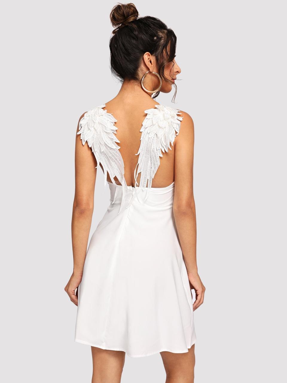 Contrast Wing Back Cami Dress