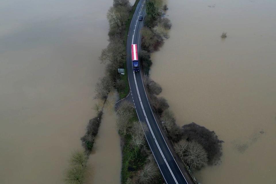 Flooding in Pulborough, West Sussex (PA Wire)