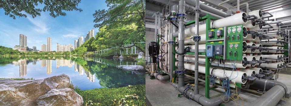 (Left) The lakes ensure Sunway City’s taps don’t run dry during water cuts. (Right) the water treatment process adopts a hybrid of the state-of-the-art ultrafiltration and reverse osmosis processes. — Picture courtesy of Sunway City Kuala Lumpur